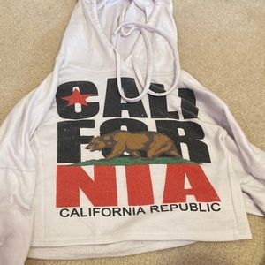 california cropped hoodie